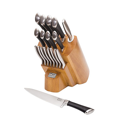Chicago Cutlery 1119644 Fusion Forged 18-Piece Knife Block Set, Stainless Steel