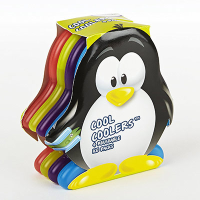 Fit & Fresh Cool Coolers Multicolored Slim Penguin Ice Packs